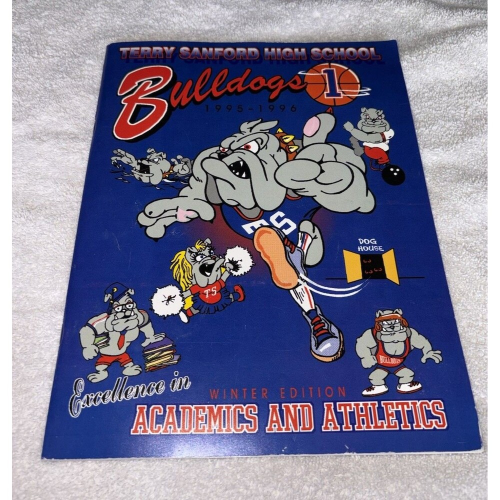 Terry Sanford High School 1995-1996 Bulldogs Winter Programs Athletics Vintage